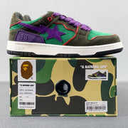 BAPE SK8 Sta Sneakers Green and Purple