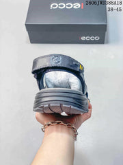 ECCO JWD388A18 Adjustable Strap Sandals in Navy and Gray