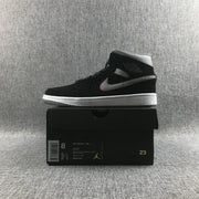 Air Jordan 1 Mid Black Grey Red 554724-060 Sneakers