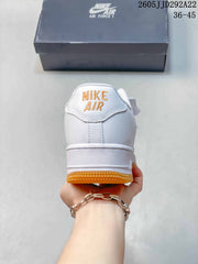 Nike Women’s Air Force 1 Shadow Sneakers, White and Orange