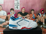 Jordan 5 Retro Low White Blue Red Basketball Sneakers