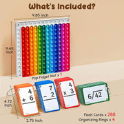 🧮Math Fidget Pop Mat & Flash Cards