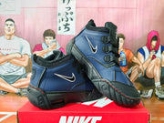 Nike Air Destrukt High-Top Sneakers in Black and Blue