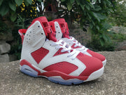 Jordan Air Jordan 6 Sneakers in Red and White