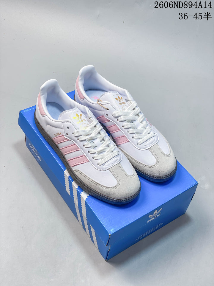 adidas Samba OG Low-Top Sneakers White Pink Beige