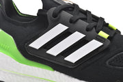 adidas UltraBoost 22 Black Solar Green Running Shoes GX6640