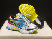 Trapstar Retro Chunky Sneakers in White, Blue and Neon Yellow