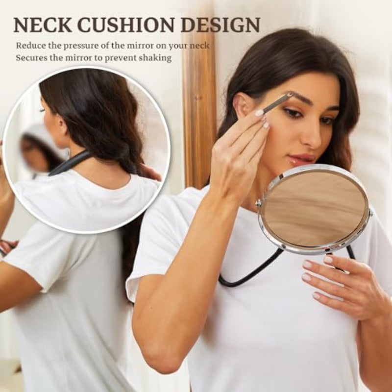 Double Sided Mirror with 5X Magnification & 360° Swivel - Adjustable Gooseneck Arm (Up to 18\