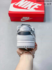 Nike Dunk Low Y2K Sneakers in White, Black and Silver