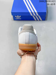 adidas Samba OG White Silver Metallic Low-Top Sneakers