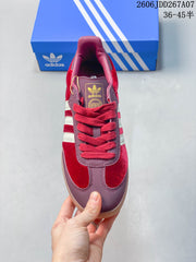 adidas Samba Low-Top Sneakers, Red and Mauve