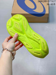 ASICS Megablast Running Shoes – Neon Yellow and Pink