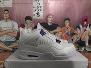 Jordan 4 White Purple Sneakers
