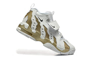 Nike Air More Uptempo White and Gold Mid-Top Sneakers