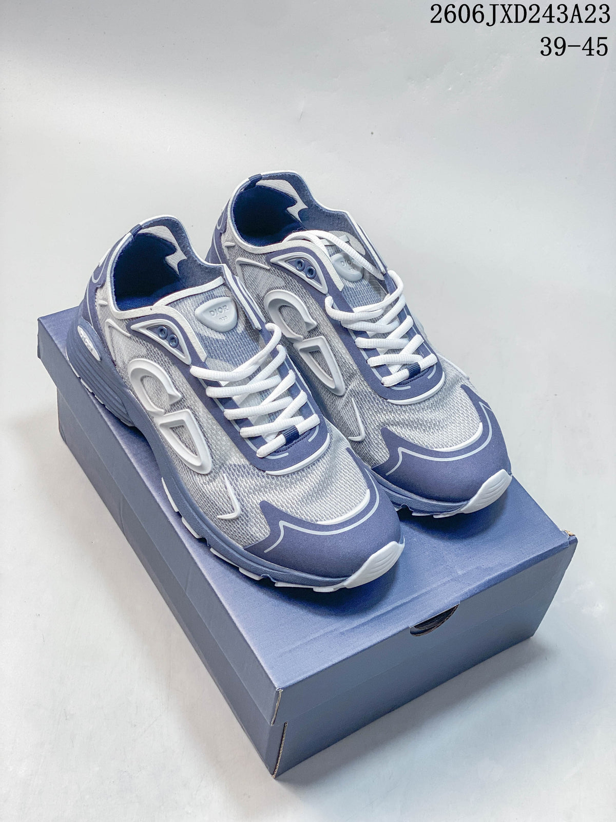 Dior B30 Countdown Low-Top Sneakers Gray Blue