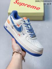 Nike Air Force 1 '07 Low White and Blue Sneakers