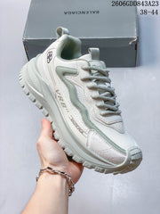 Balenciaga Track-Style Sneakers in White and Sage Green