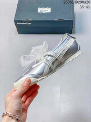 Onitsuka Tiger Mexico 66 TGRS Silver Mary Jane Shoes