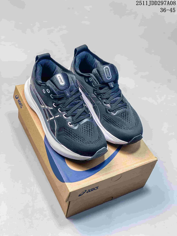 ASICS GEL-KAYANO Running Shoes in Navy and White