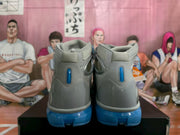 Nike Gray Blue High-Top Basketball Sneakers