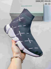 Balenciaga Speed-Style Sock Sneakers in Dark Gray