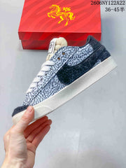 Nike Blazer Low Jumbo Low-Top Sneakers, Gray and Black