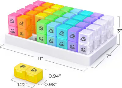 Monthly AM/PM Pill Organizer