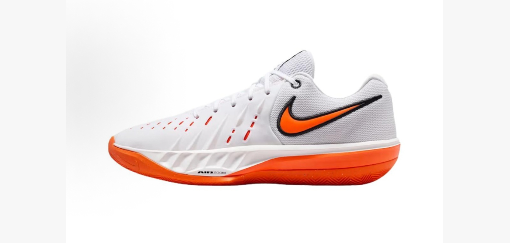 Nike Air Zoom Basketball Sneakers White Orange HV9775-102
