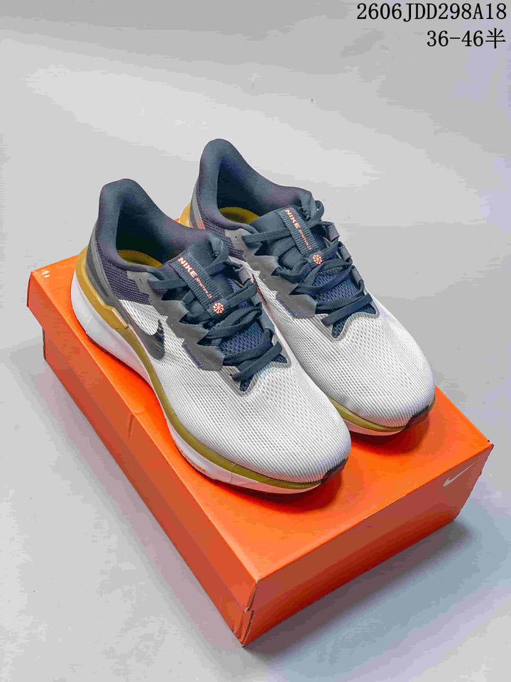 Nike ReactX Running Shoes in White, Gray and Gold