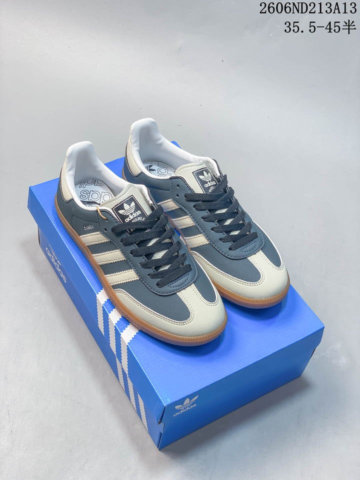 adidas Originals Samba OG Low-Top Sneakers in Blue and Cream