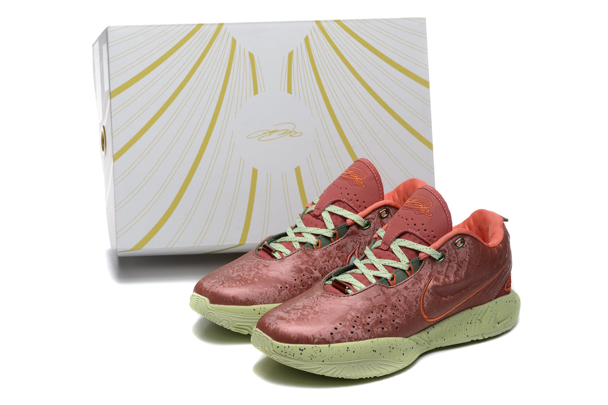 Nike 870 Sneakers Orange-Red with Green Sole