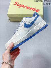 Nike Air Force 1 '07 Low White and Blue Sneakers
