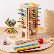 Wooden Colorful Stick Balance Tower Game – STEM Skill Building Toy for Kids