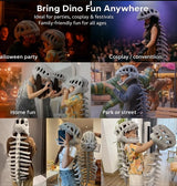 Dinosaur Skeleton Costume | Full Body Dino Suit for Halloween, Cosplay & Parties