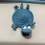 Handmade Crochet Frog Coaster | Cute Mug Hugger Cup Mat