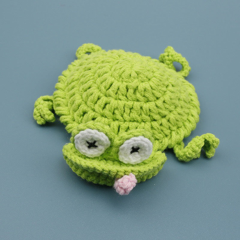 Handmade Crochet Frog Coaster | Cute Mug Hugger Cup Mat