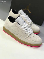 Jordan 1 Low Sneakers Gray Pink Gum Sole