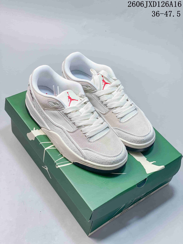 Jordan Flight Court Low-Top Basketball Shoes – White
