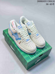 Nike Air Force 1 Low Cream and Blue Sneakers