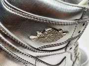 Jordan 1 High Metallic Silver Sneakers