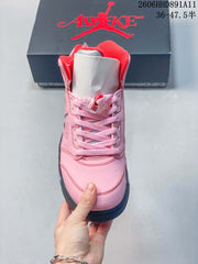 Awake NY x Air Jordan 5 Arctic Pink Mid Sneakers