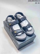 ECCO JWD388A18 Adjustable Strap Sandals in Navy and Gray