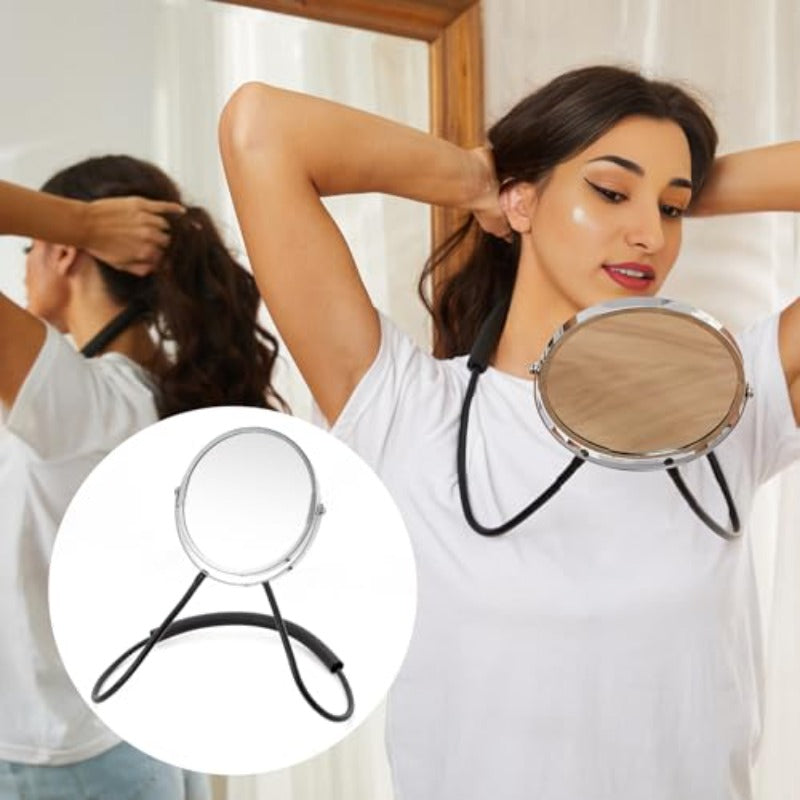 Double Sided Mirror with 5X Magnification & 360° Swivel - Adjustable Gooseneck Arm (Up to 18\