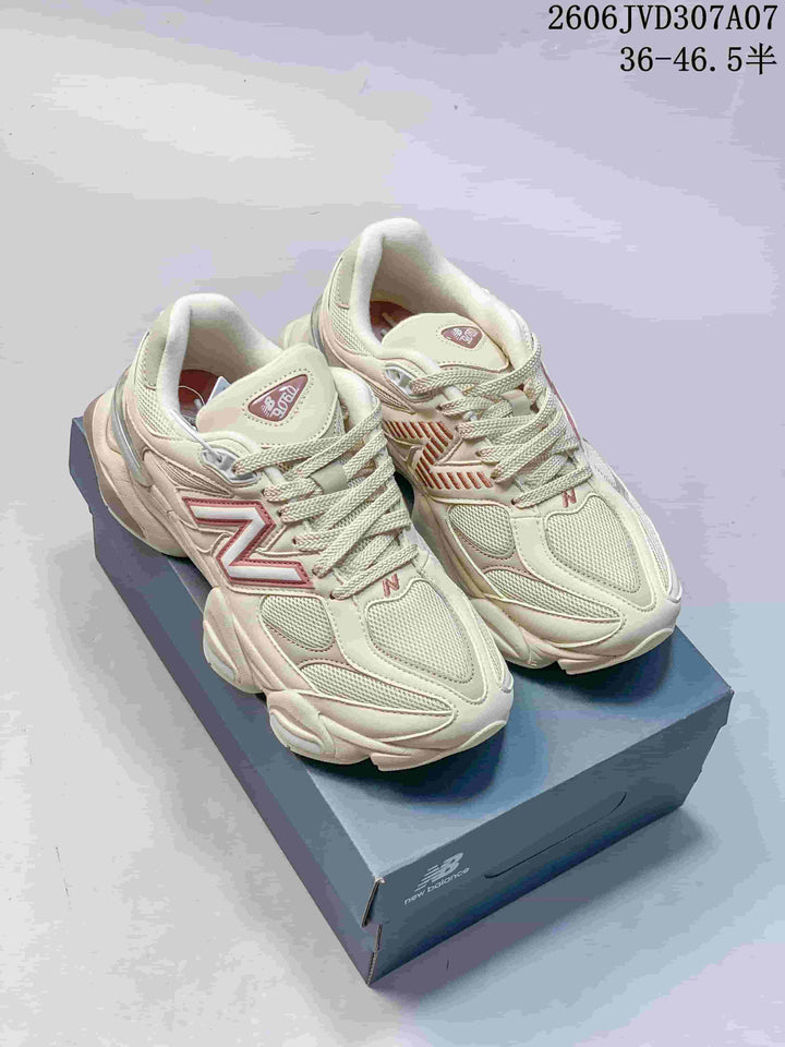 New Balance 9060 Cream Pink Retro Sneakers JVD307A07