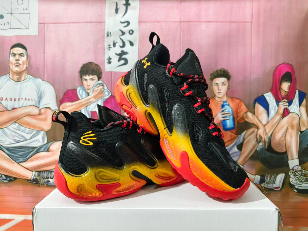 Under Armour Basketball Sneakers Black Yellow Orange