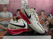 Nike Basketball Shoes, White, Black and Red Snake Year Style