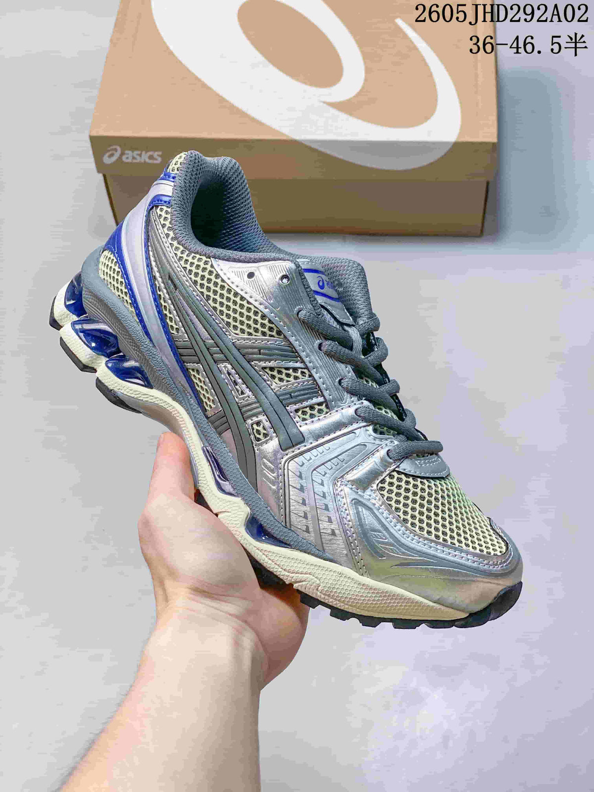 ASICS GEL-KAYANO 14 Silver Mesh Sneakers 1201A019-700