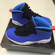 Jordan Air Jordan 10 High-Top Sneakers in Blue, Black and Red