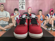 Jordan Red and Black High-Top Sneakers