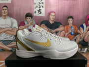 Nike Zoom White Gold Basketball Sneakers